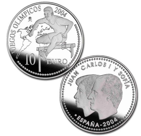 Año 2004. Moneda 10 euros. JJOO Atenas