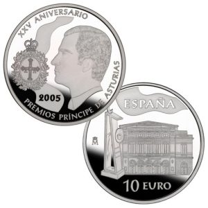 Año 2005. Moneda 10 Euros Premios Principe de Asturias