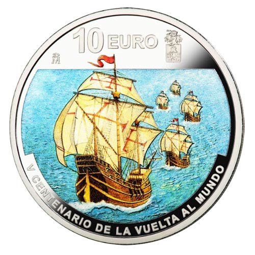 Año 2019. Moneda 10€ V Centenario Vuelta al Mundo 1ª
