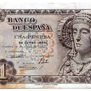 Billete Estado Español 0001 peseta Madrid 1948 S/C. Sin Serie