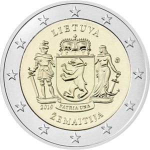Moneda 2 euros de Lituania 2019 Región de Samogitia