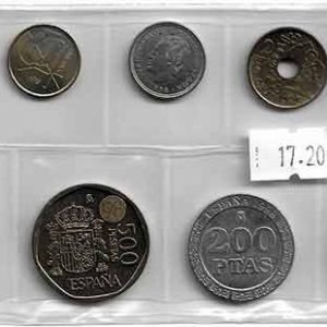Serie Monedas España pesetas (8 Valores). 1998 S/C