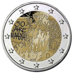 Moneda 2 euros Alemania 2019 Aniversario Caída Muro de Berlín