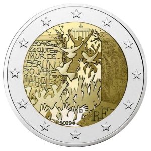 Moneda 2 euros de Francia 2019 Caída del Muro de Berlín