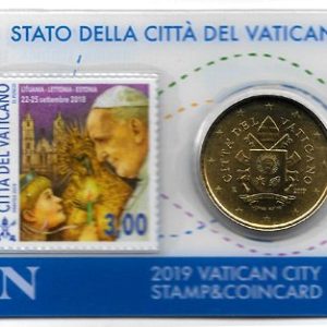 Moneda 50 centimos euro Vaticano 2019. Sello Papa Francisco Nº29