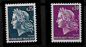 Serie sellos Francia 1535/36b (**)