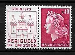 Serie sellos Francia 1643 (**)