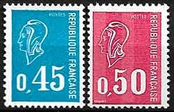 Serie sellos Francia 1663/64 (**)
