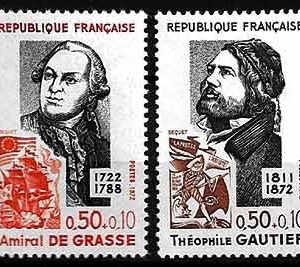Serie sellos Francia 1727/28 (**)