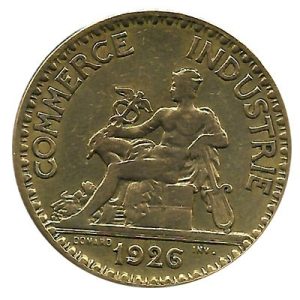 Moneda 001 Franco Francia 1922 MBC