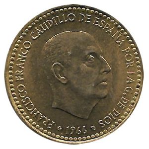 Moneda 001 peseta 1966 *68. MBC