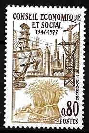Serie sellos Francia 1957 (**)