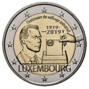 Moneda 2 euros de Luxemburgo 2019 Sufragio Universal