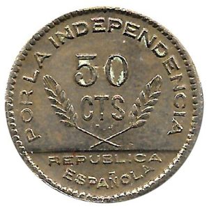 Moneda Consejo Santander,Palencia y Burgos  50 Cent 1937 MBC