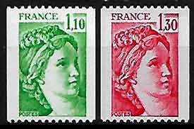 Serie sellos Francia 2062/63 (**)