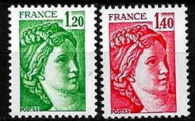 Serie sellos Francia 2101/02 (**)