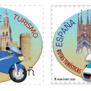 5375/76. Sello Turismo. Moto y Caravana