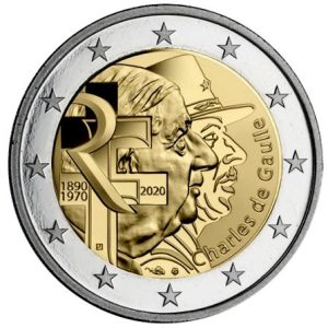 Moneda 2 euros de Francia 2020 Charles de Gaulle