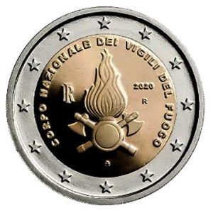 Moneda 2 euros de Italia 2020 Bomberos