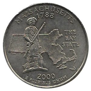 Moneda de EE.UU. 01/4 dolar 2000 MASSACHUSETSS P .EBC