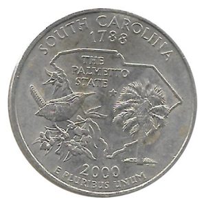 Moneda de EE.UU. 01/4 dolar 2000 SOUTH CAROLINA P . MBC