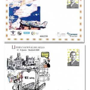 151/52. Sobre Entero Postal Lineas Aereas y Feria Sello 2019