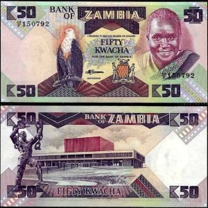 Billete Zambia 0050 Kwacha 1986-88 SC P28