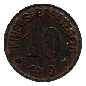 Moneda Alemania 00010 pfennig. 1919. MBC-