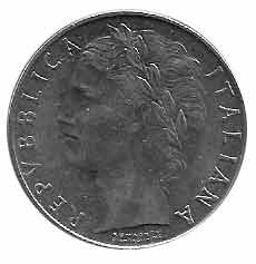 Moneda Italia 100 Liras 1956 MBC