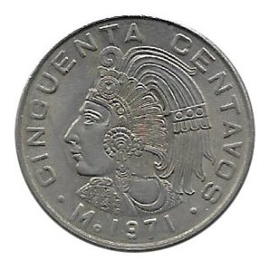 Moneda México 0,50 centavos 1967.MBC+