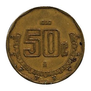 Moneda México 0,50 centavos 1993.MBC Error 1893