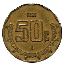 Moneda México 0,50 centavos 2001.MBC