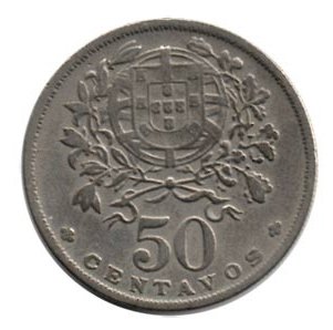 Moneda Portugal  0,50 centavos 1929. BC+