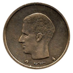 Moneda Bélgica 020 Francos 1981 MBC Belgique