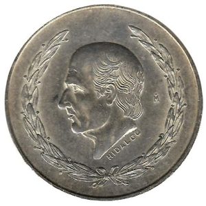 Moneda México 0005 pesos 1952. S/C Hidalgo