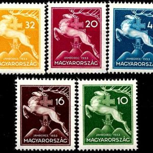 Sello Boy Scout Hungria 462/66 (*) 1933