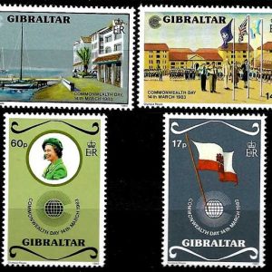 Sello Boy Scout Gibraltar 467/70 (**) 1983