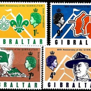 Sello Boy Scout Gibraltar 207/10 (**) 1968