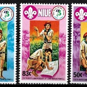 Sello Boy Scout Niue 382/84 (**) 1983