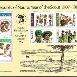 Sello Boy Scout Nauru HB 5 (**) 1982