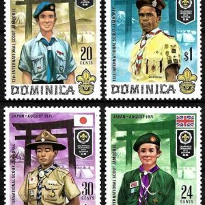Sello Boy Scout Dominica 319/22 (**) 1971