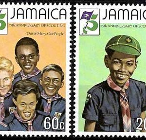 Sello Boy Scout Jamaica 447/50 (**) 1982