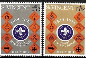 Sello Boy Scout San Vicente 0364/67 (**) 1974