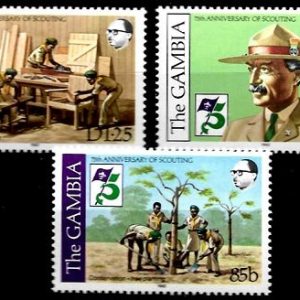 Sello Boy Scout Gambia 438/40 (**) 1982