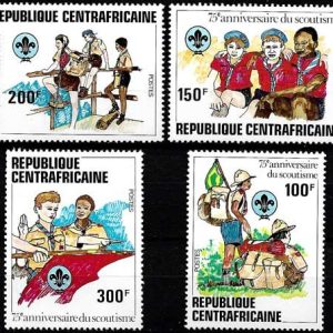 Sello Boy Scout Rep. Centroafricana 491/94 (**) 1982