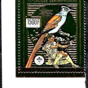 Sello Boy Scout Rep. Centroafricana A 396 (**) Dorado