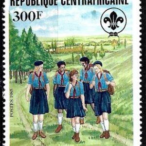 Sello Boy Scout Rep. Centroafricana 674 (**) 1985