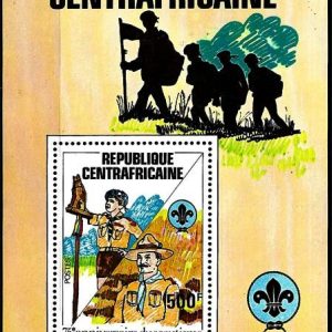 Sello Boy Scout Rep. Centroafricana HB 53 (**) 1982