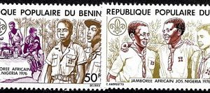 Sello Boy Scout Benin 370/71 (**) 1976