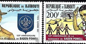 Sello Boy Scout Djibouti A 169/70 (**) 1982